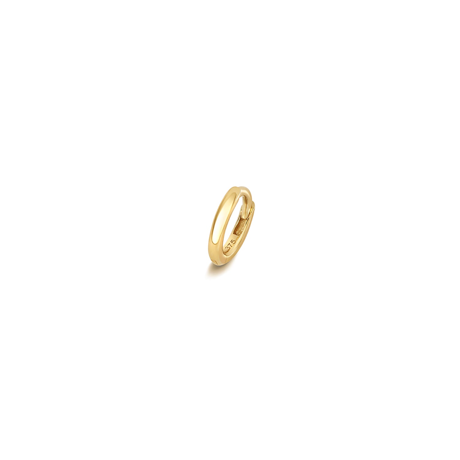 9CT GOLD CARTILAGE EARRING SOLID RND TUBE