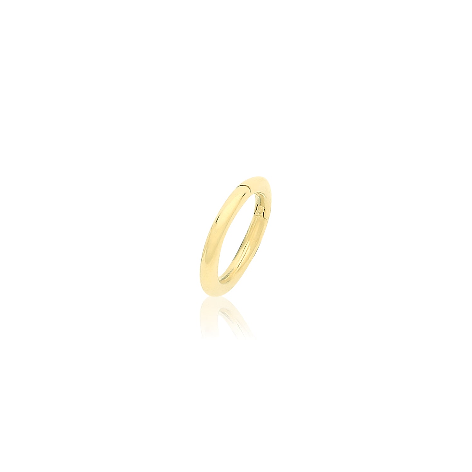 9CT YEL GOLD SEAMLESS OVAL CLICKER