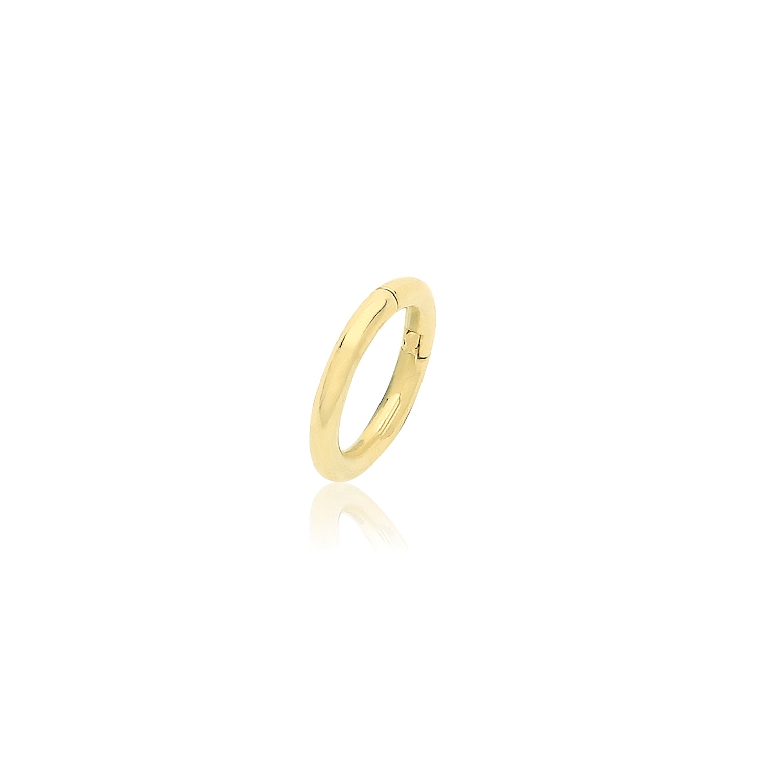 9CT YEL GOLD SEAMLESS OVAL CLICKER