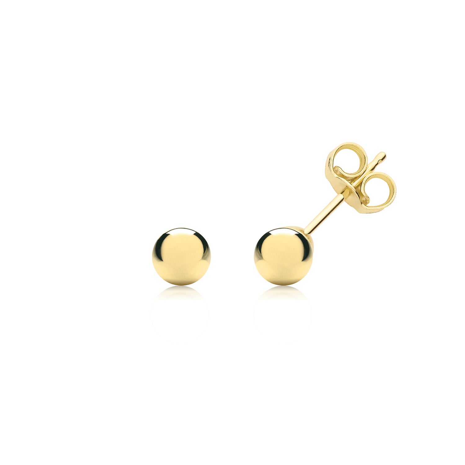 9CT YEL GOLD 4MM BALL STUD EARRINGS