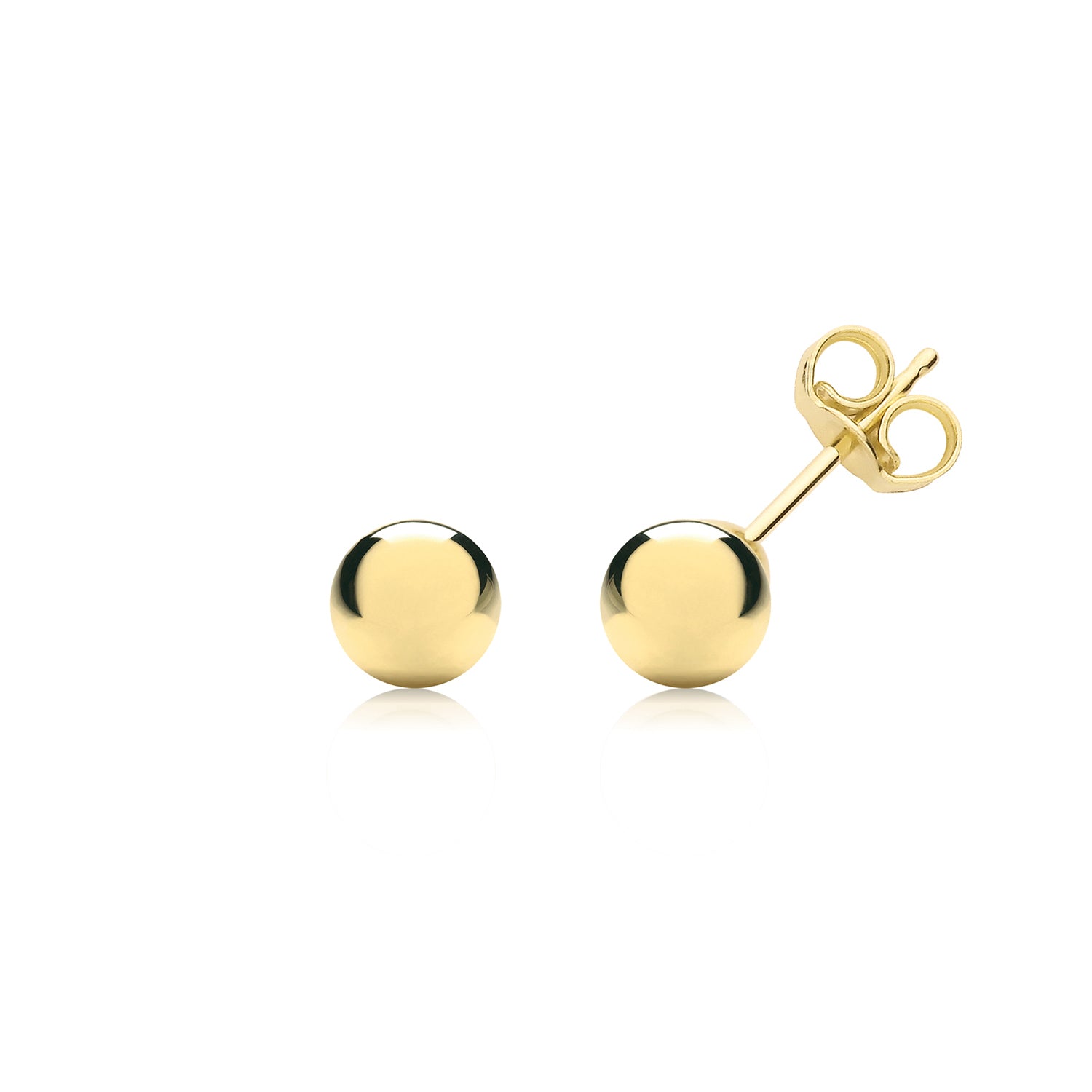 9CT YEL GOLD 5MM BALL STUD EARRINGS