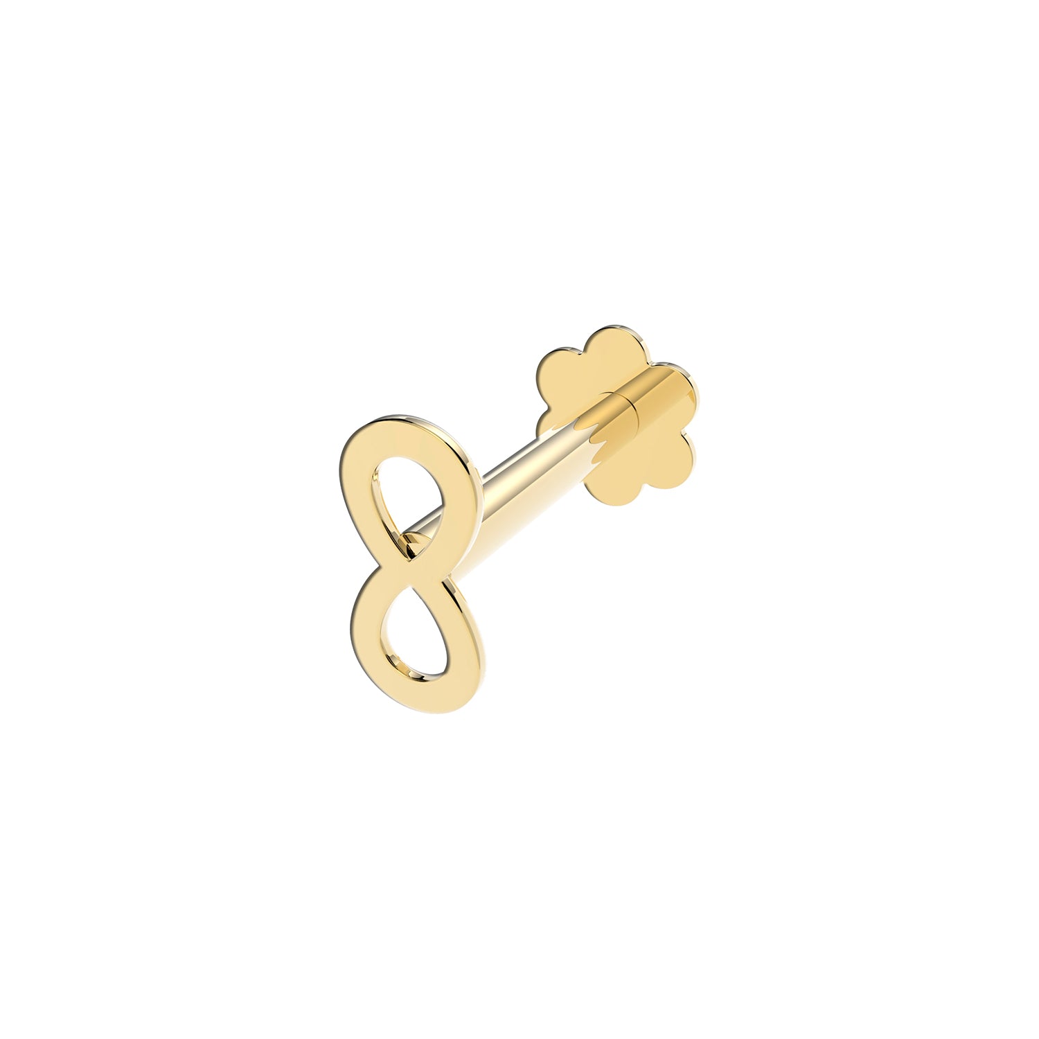 9CT YEL GOLD PLAIN INFINITY CARTILAGE LABRET