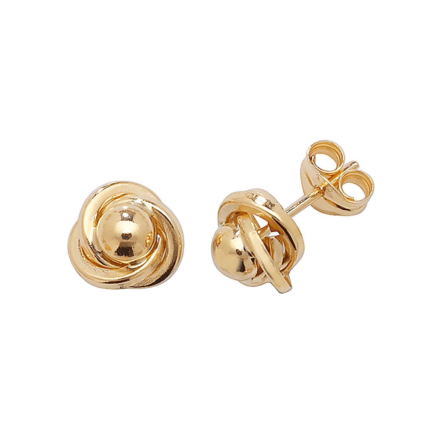 9CT YEL GOLD ORBITAL STUD EARRINGS