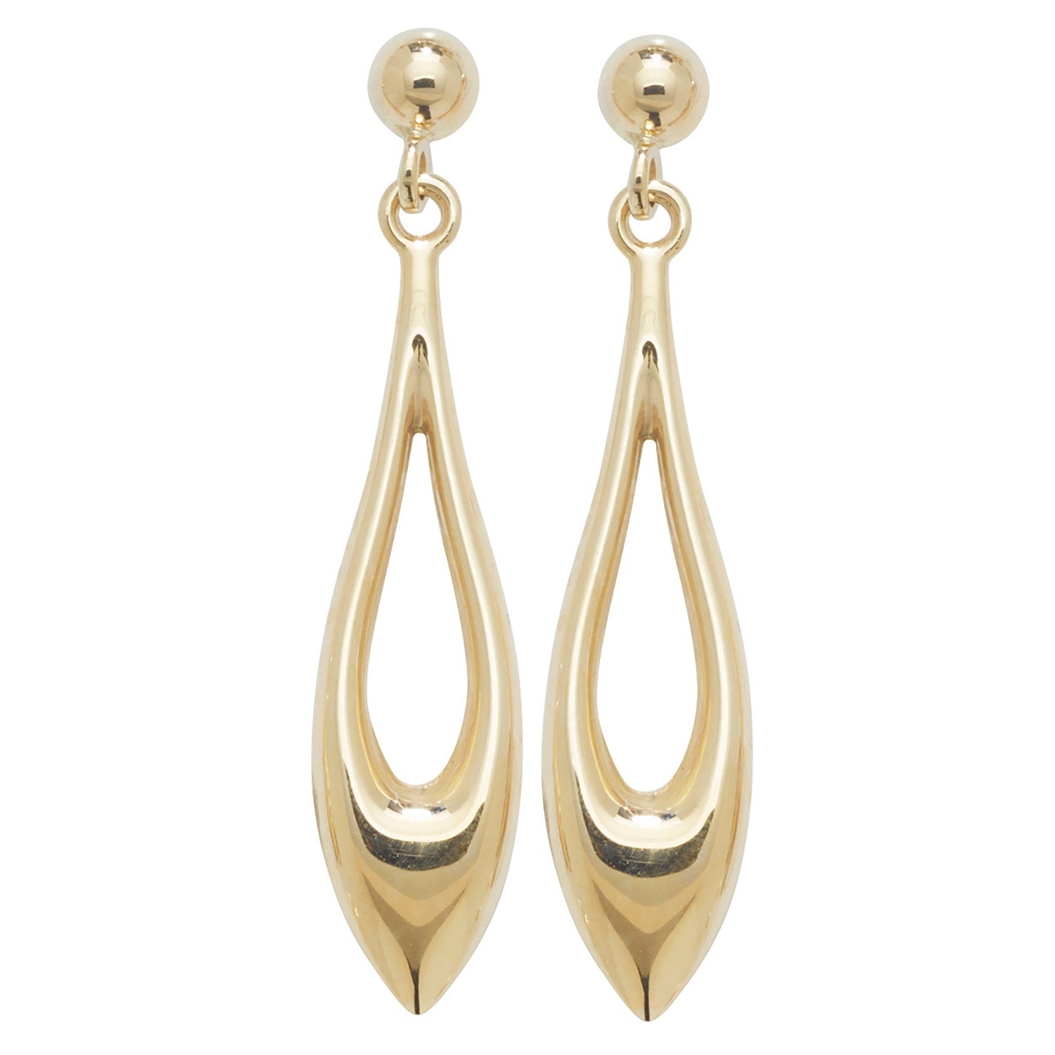 9CT YEL GOLD DROP EARRINGS