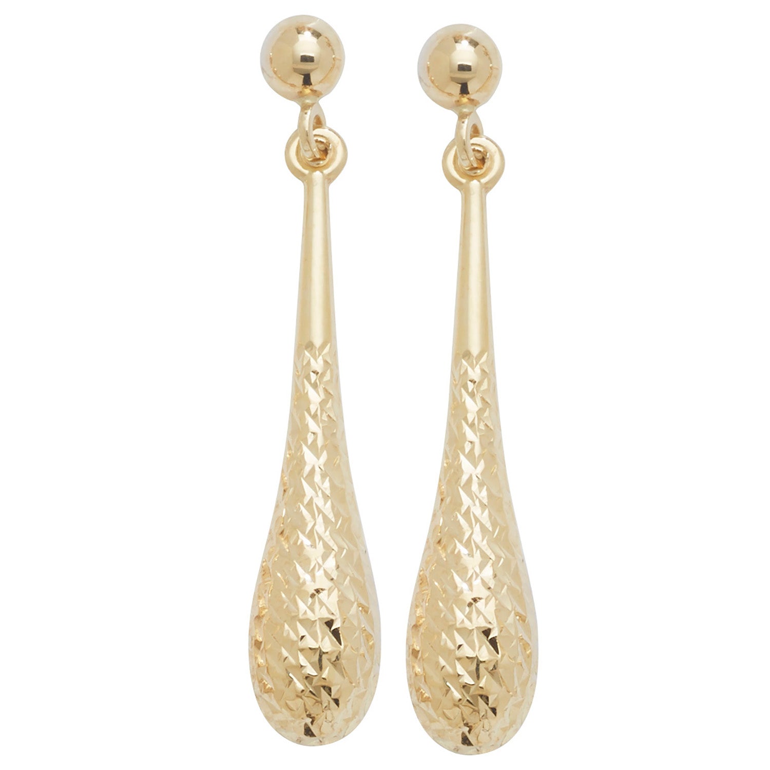 9CT YEL GOLD DROP EARRINGS