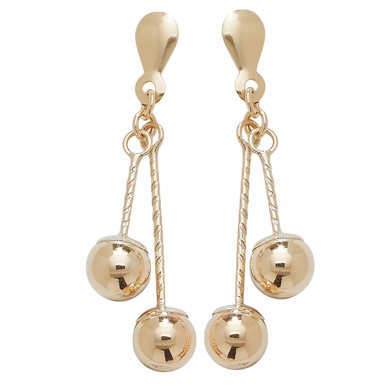 9CT YEL GOLD DROP EARRINGS