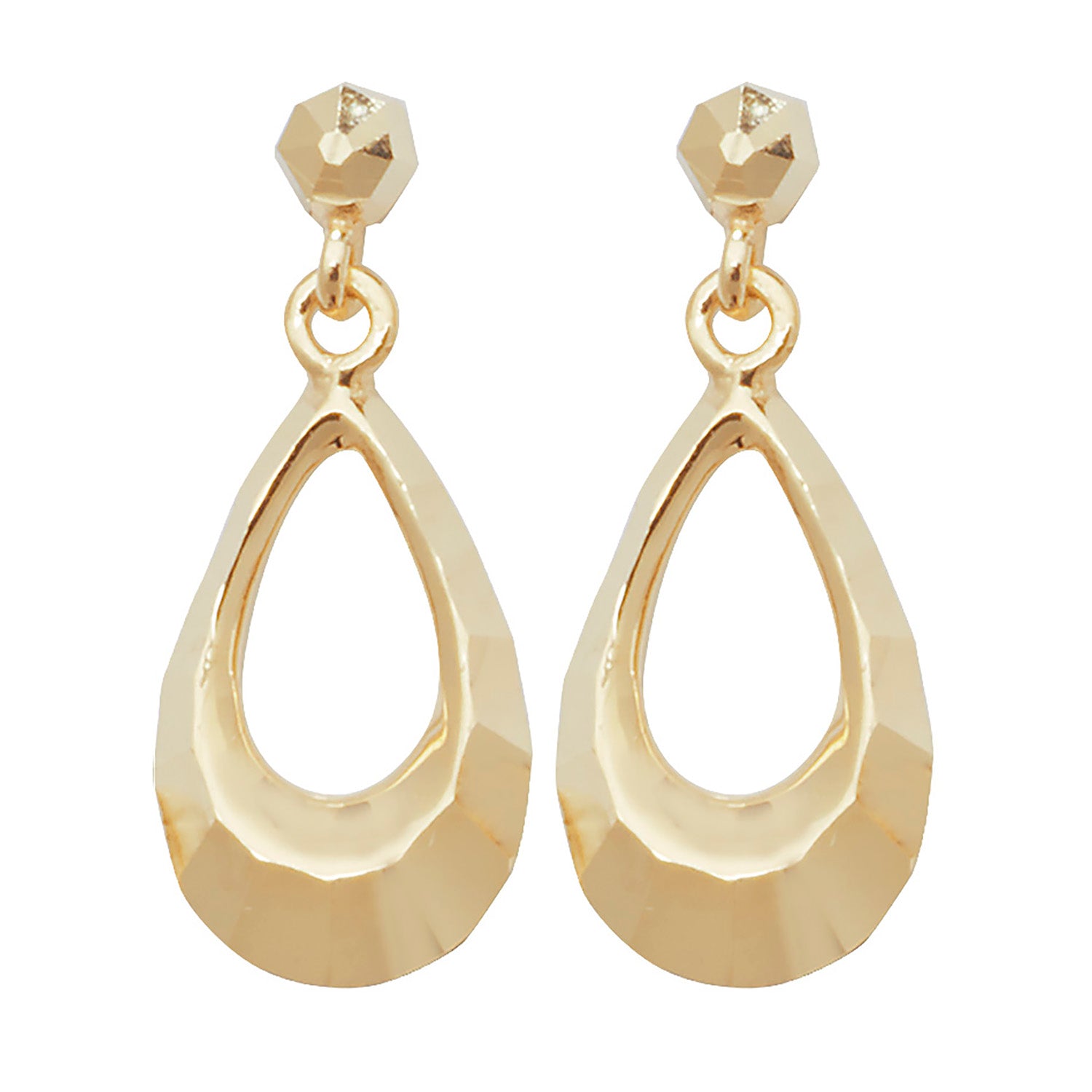 9CT YEL GOLD DROP EARRINGS