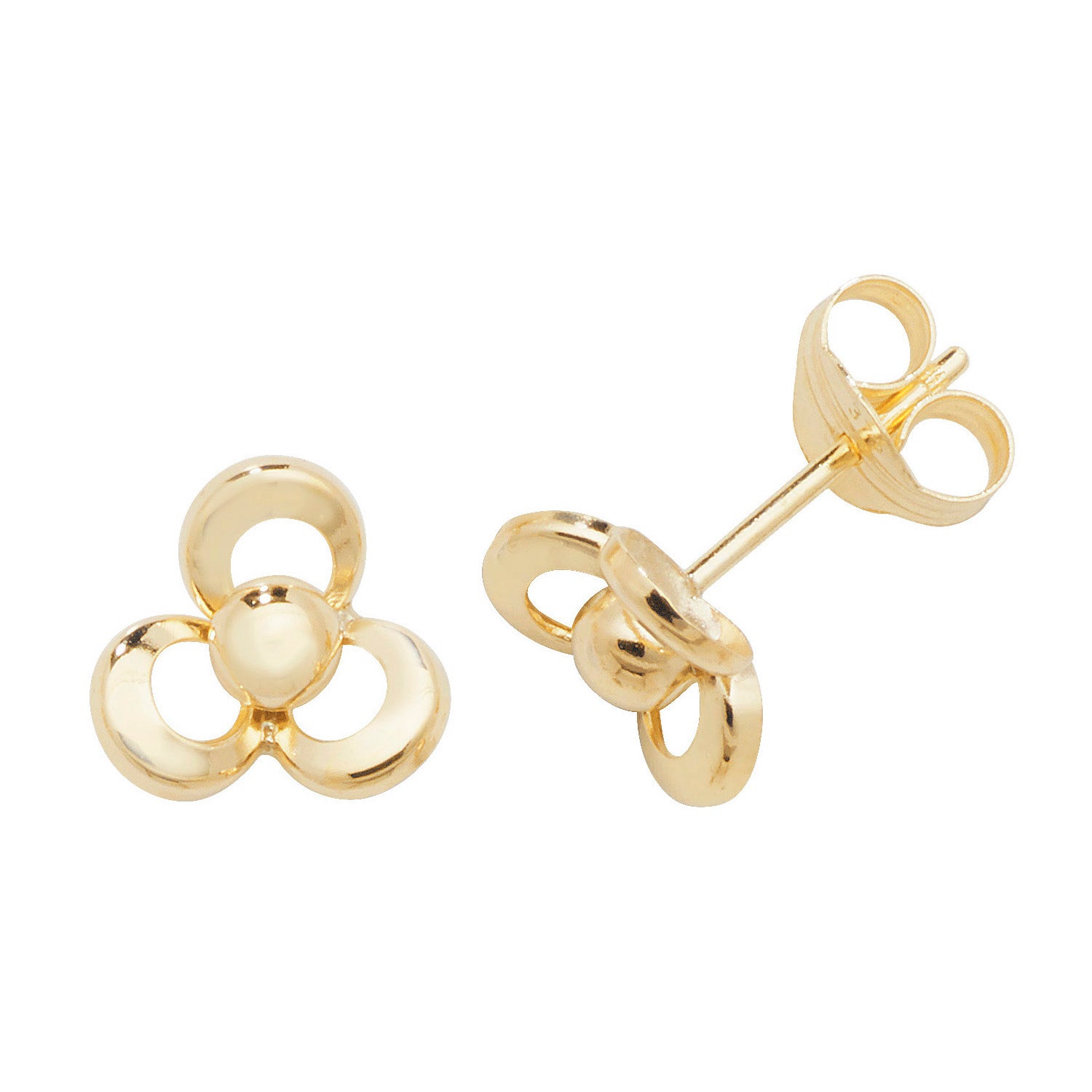 9CT YEL GOLD STUD EARRINGS