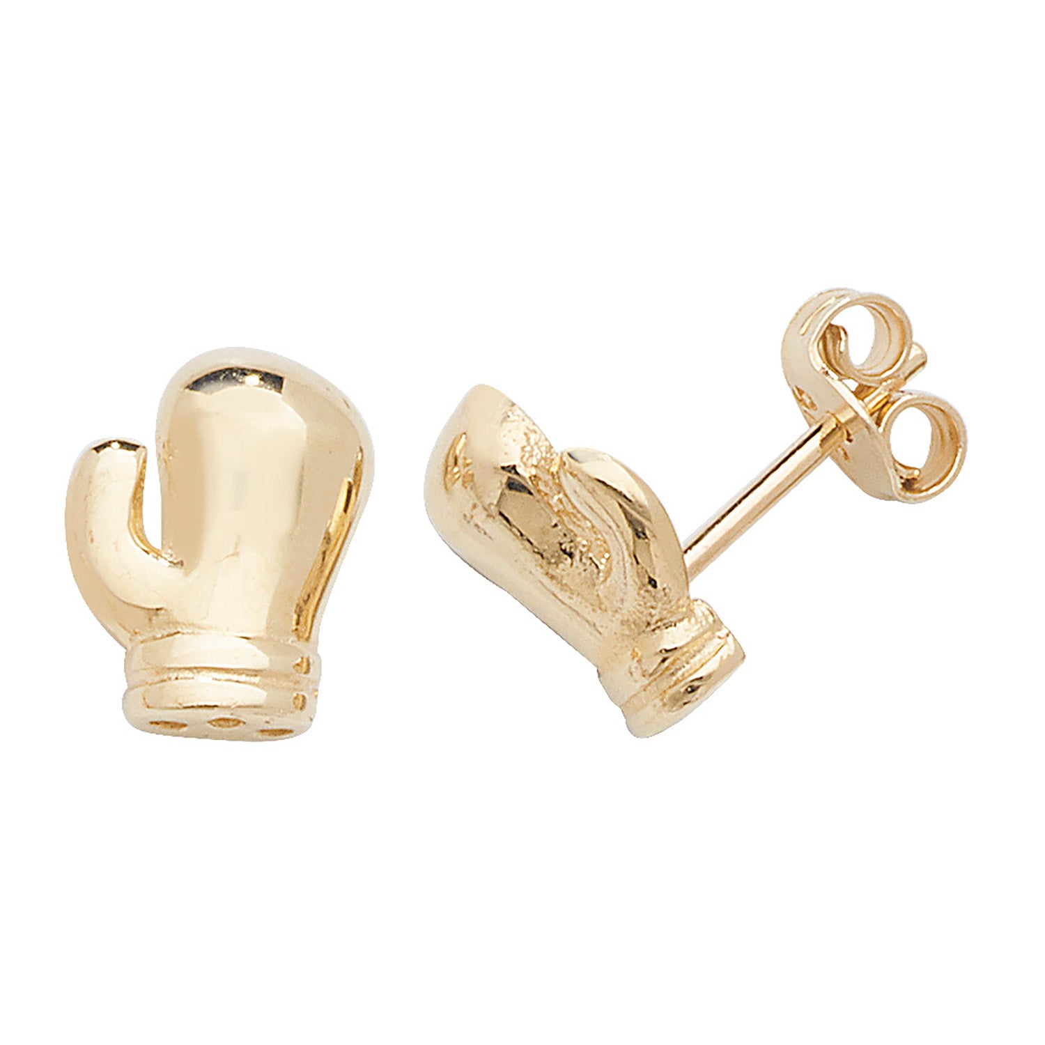 9CT YEL GOLD BOXING GLOVES STUD EARRINGS