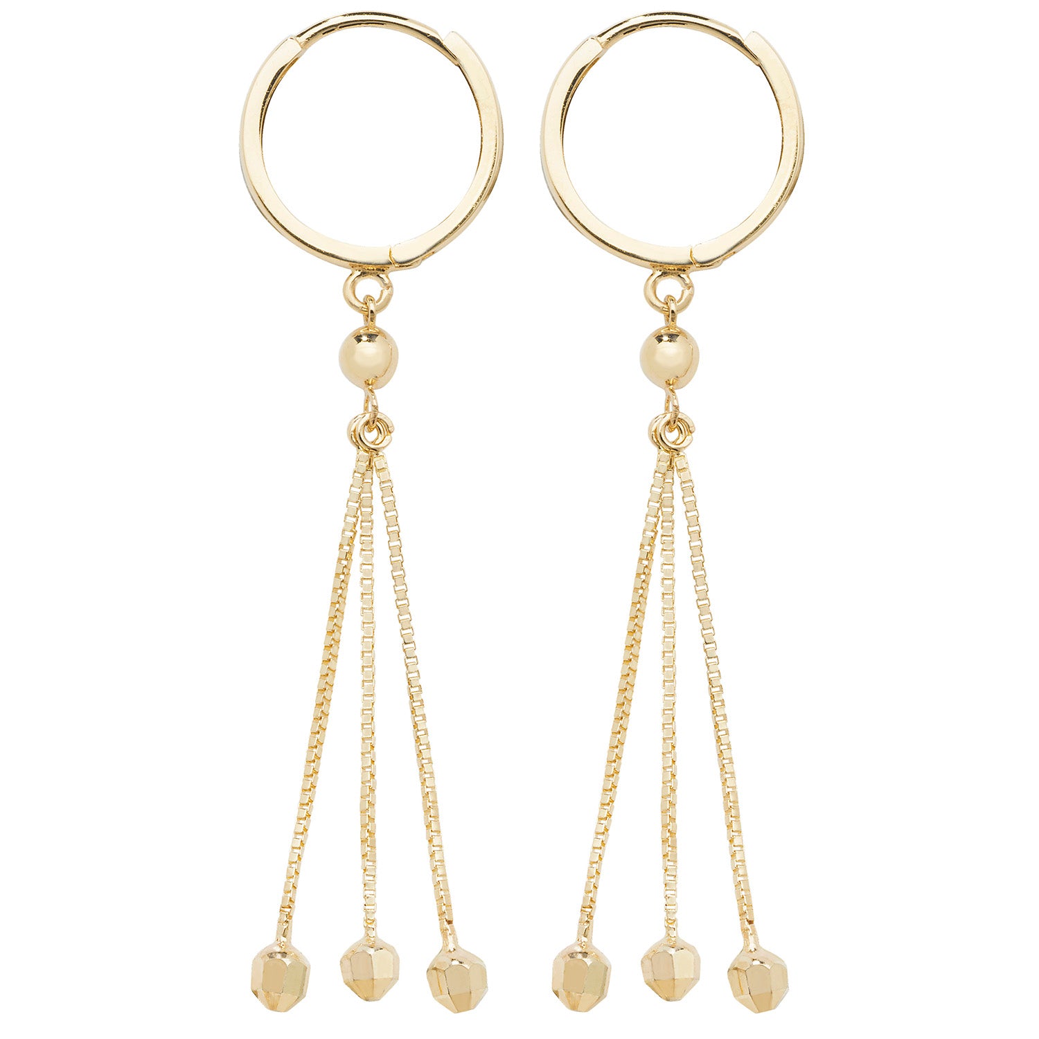 9CT YEL GOLD DROP EARRINGS