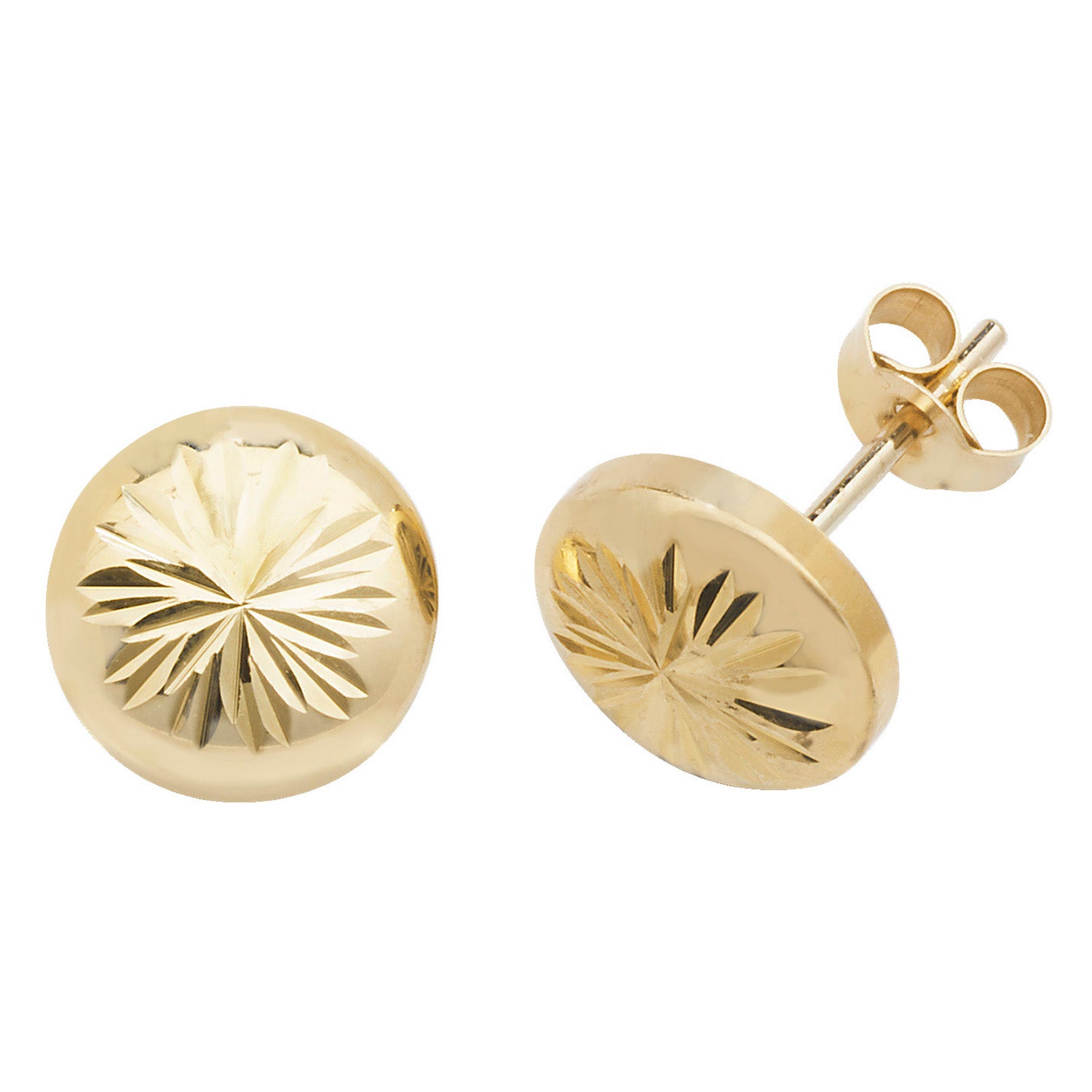 9CT YEL GOLD STUD EARRINGS