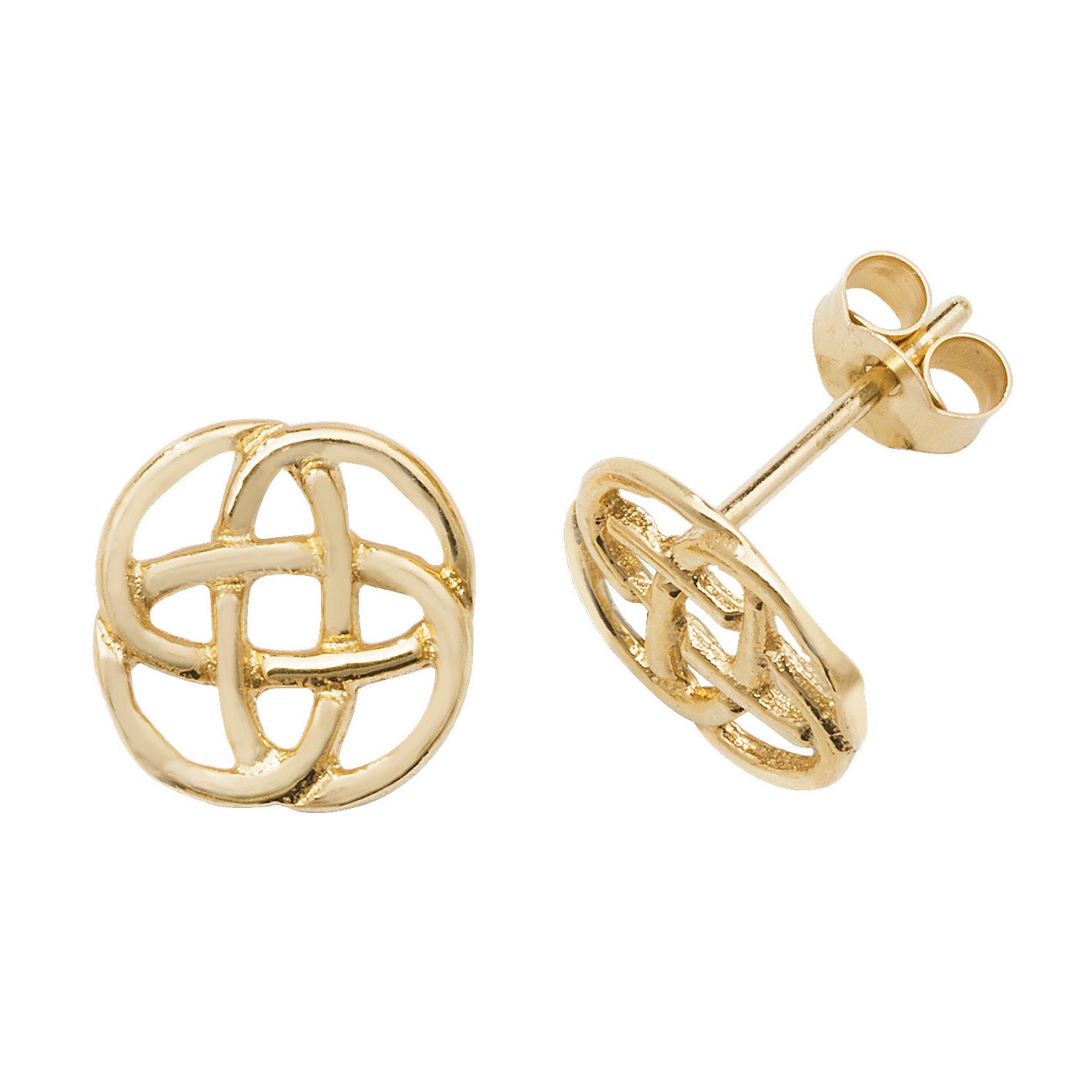 9CT YEL GOLD CELTIC STUD EARRINGS