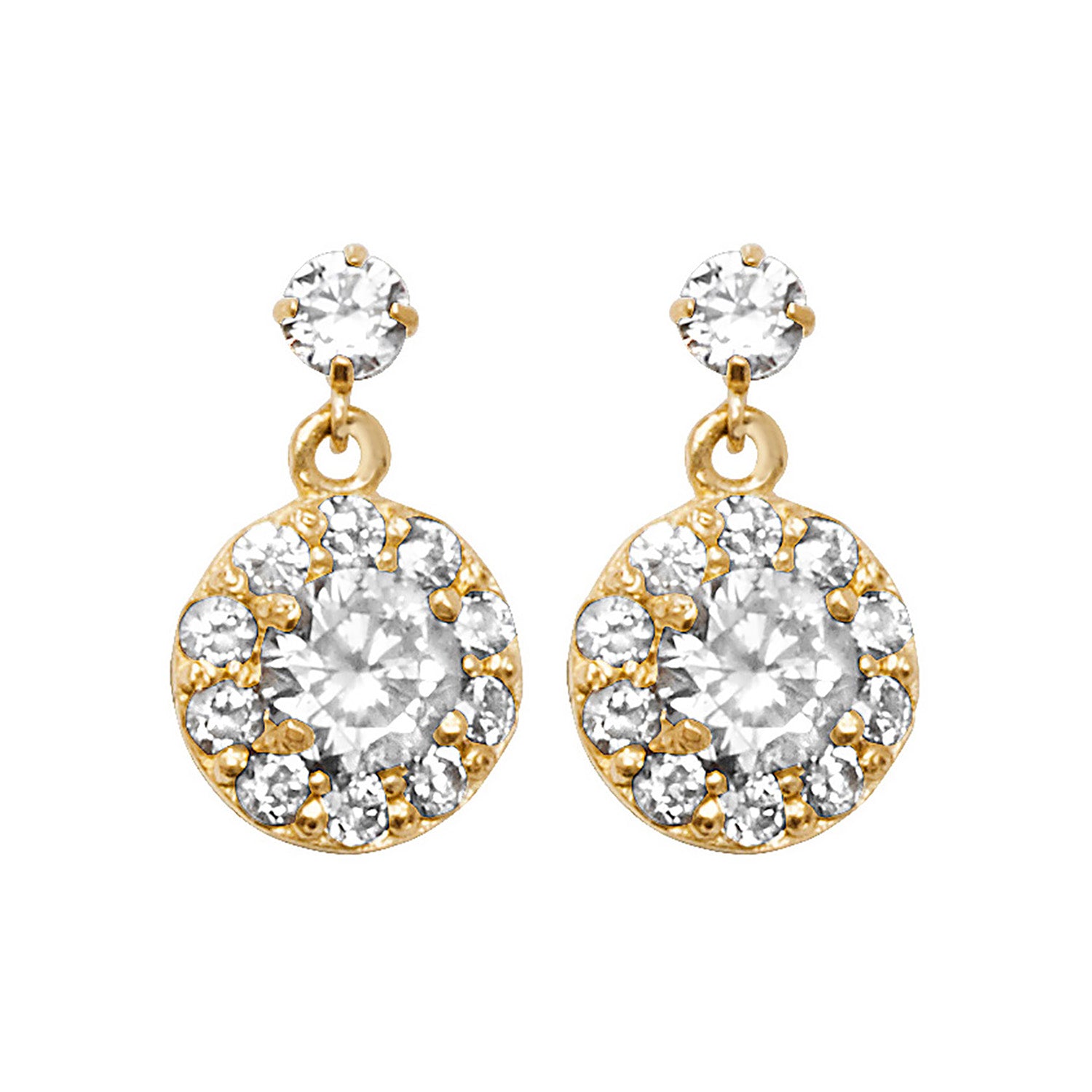 9CT YEL GOLD CZ STUD EARRINGS