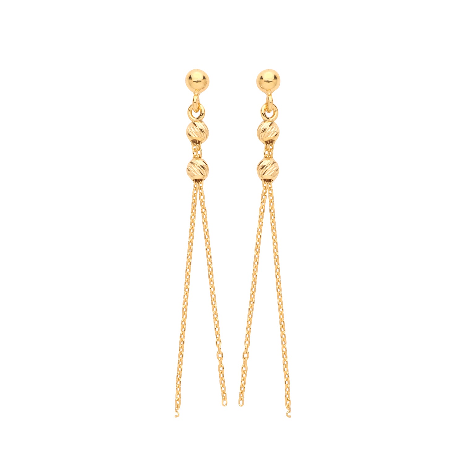 9CT YEL GOLD DROP EARRINGS