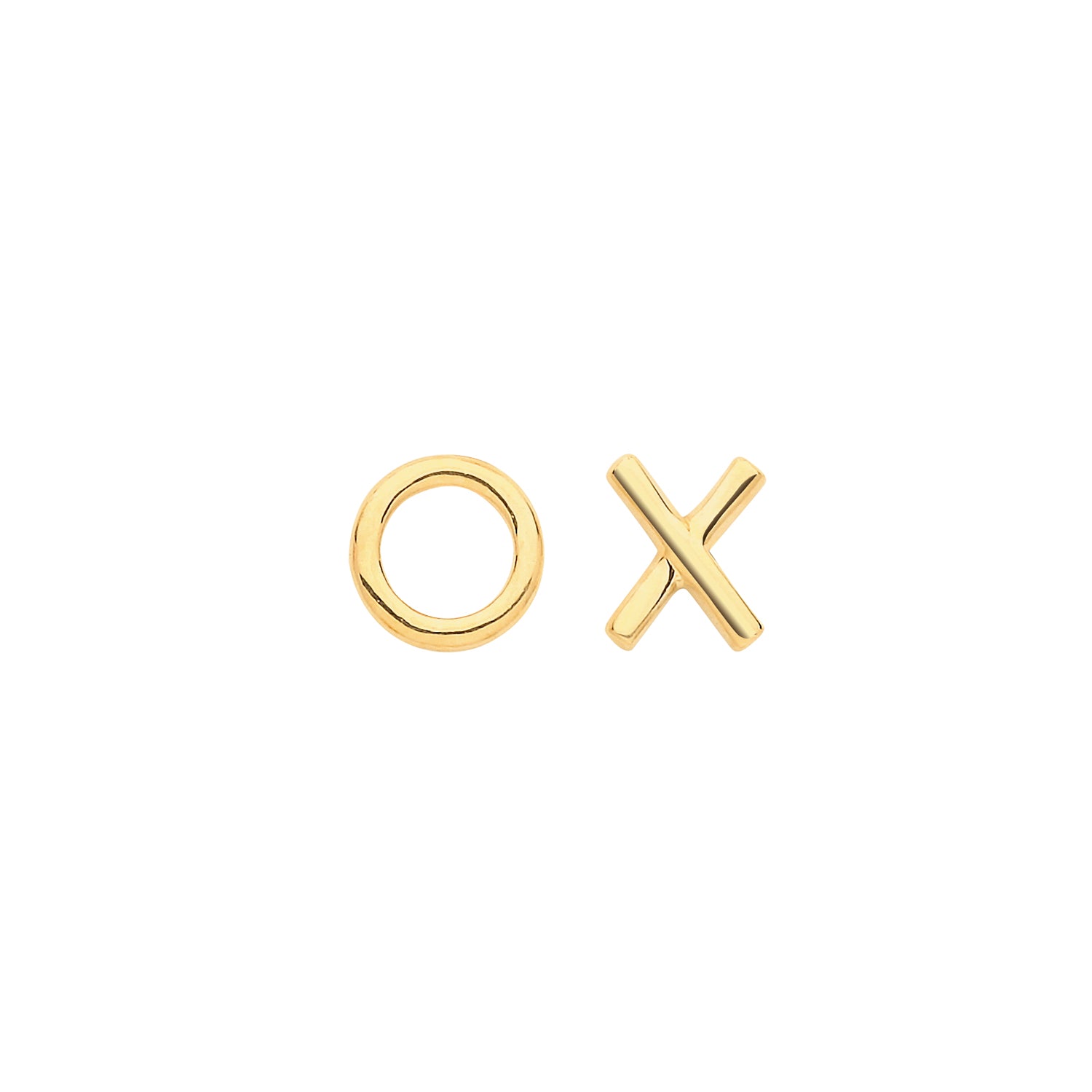 9CT YEL GOLD XO STUDS