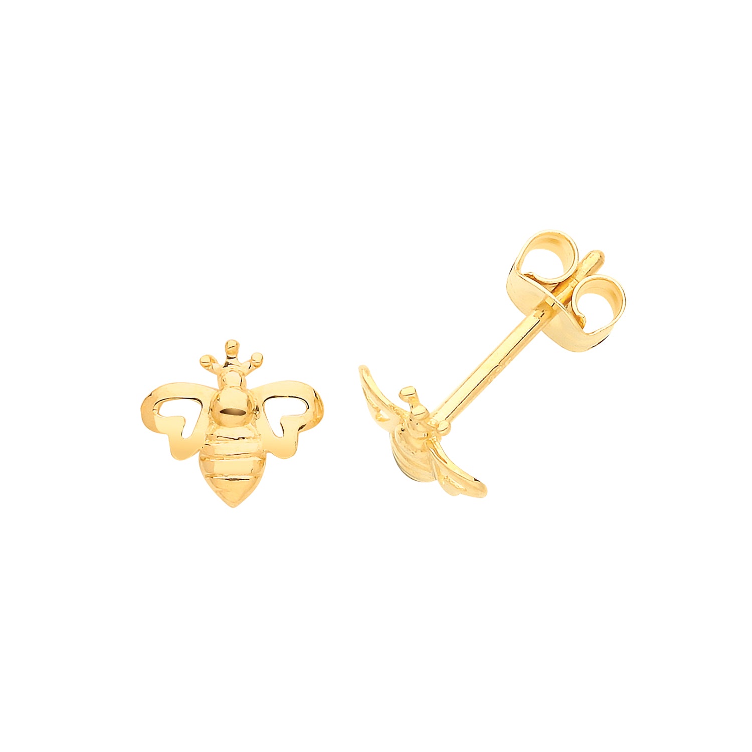 9CT YEL GOLD BEE STUDS