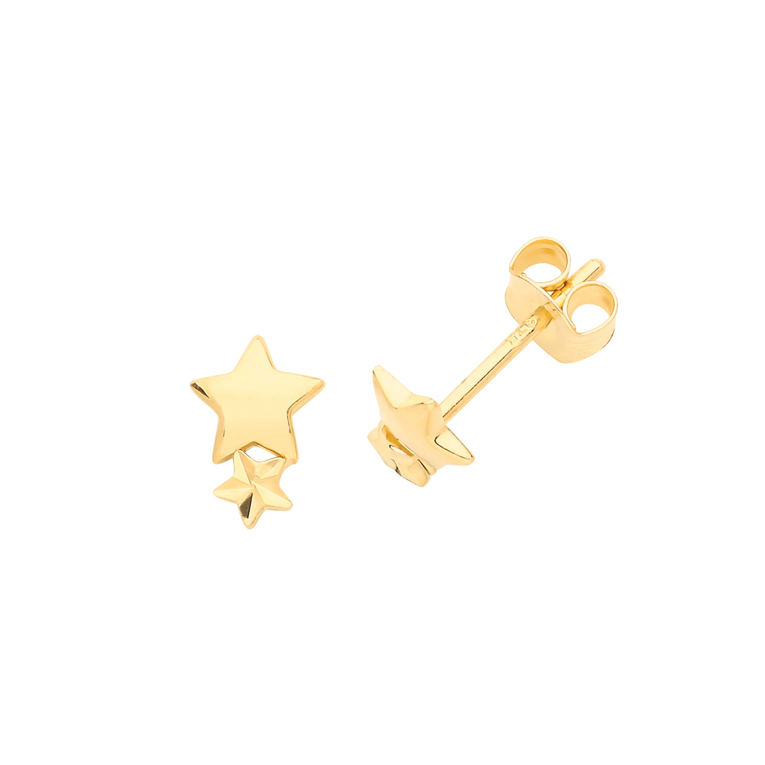 9CT YEL GOLD SHOOTING STAR STUDS