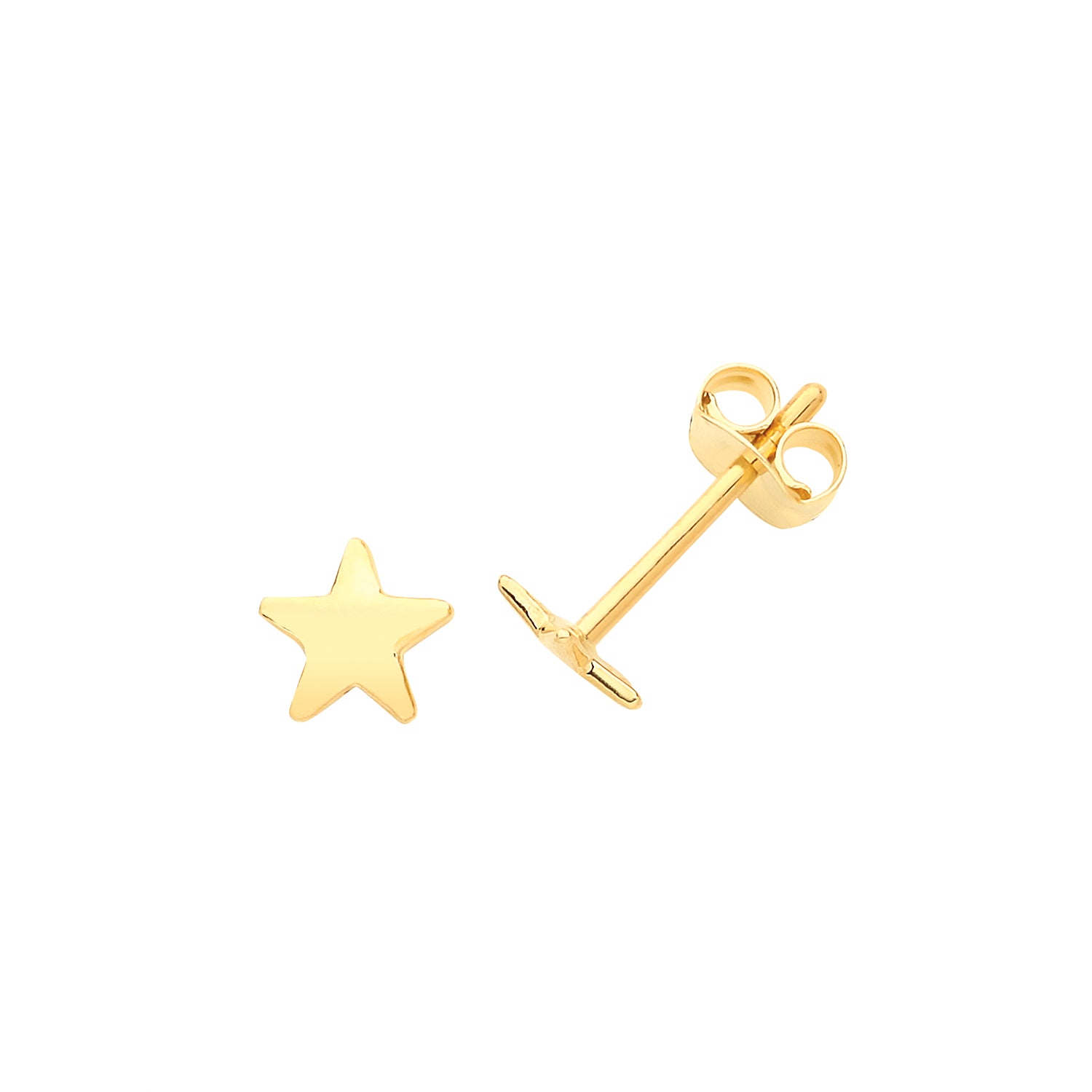 9CT YEL GOLD STAR STUDS