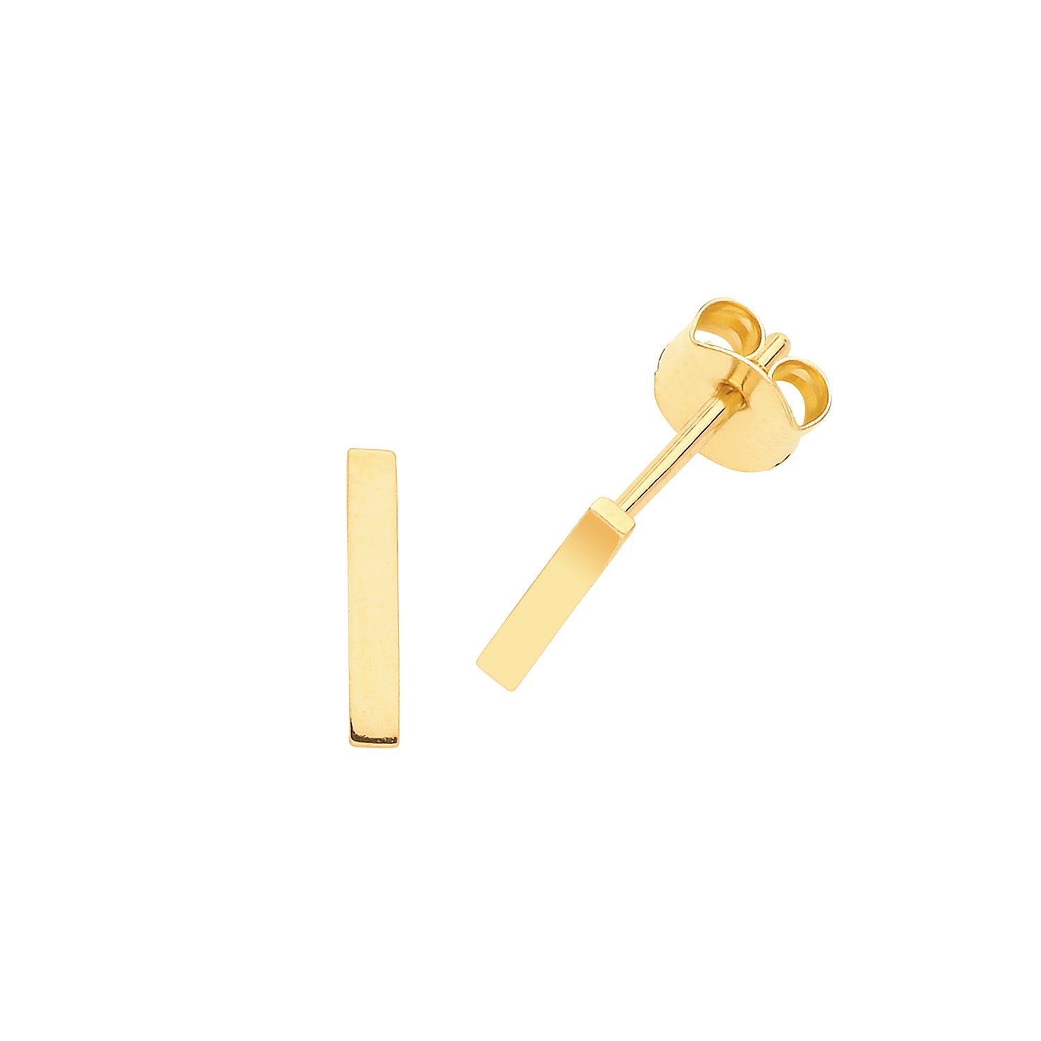 9CT YEL GOLD BAR STUDS