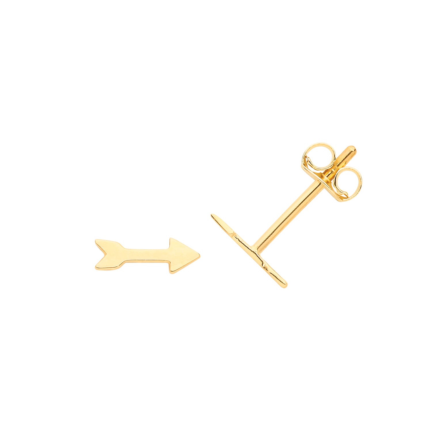 9CT YEL GOLD ARROW STUDS