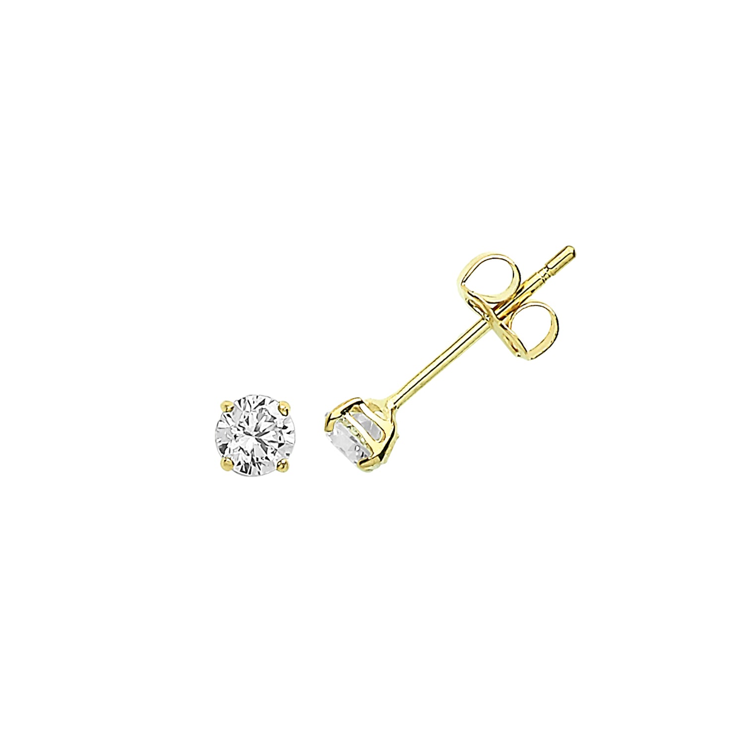 9CT YEL GOLD CZ STUD 3MM