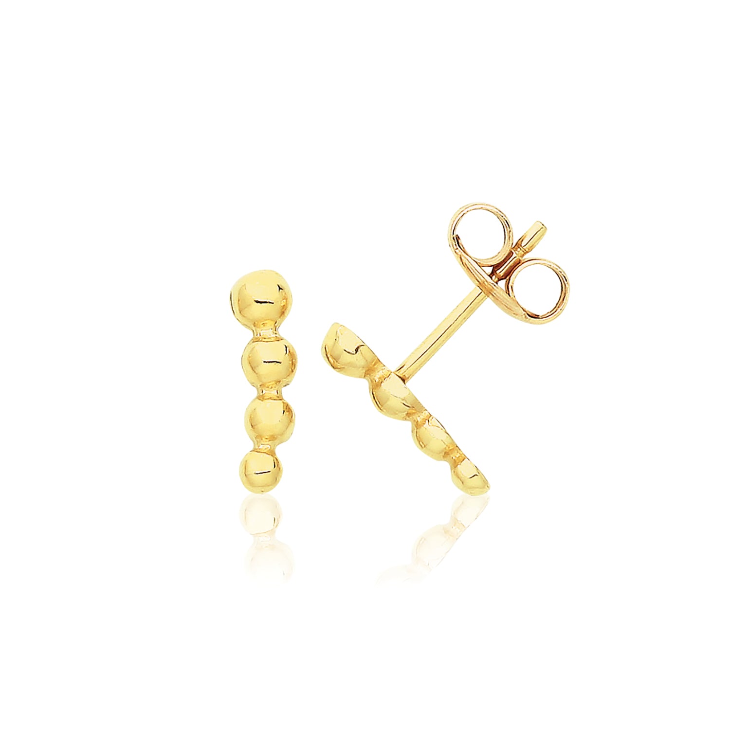 9CT YEL GOLD GRADUATED BOBBLE STUDS