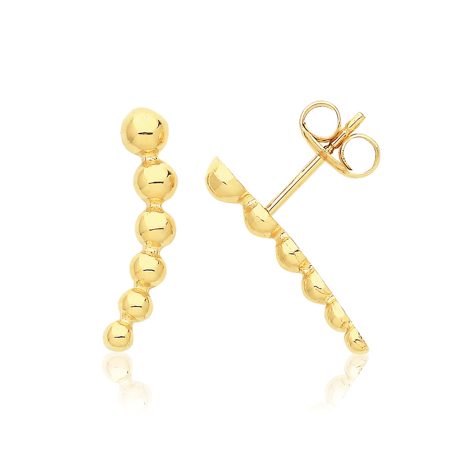 9CT YEL GOLD GRADUATED BOBBLE STUDS