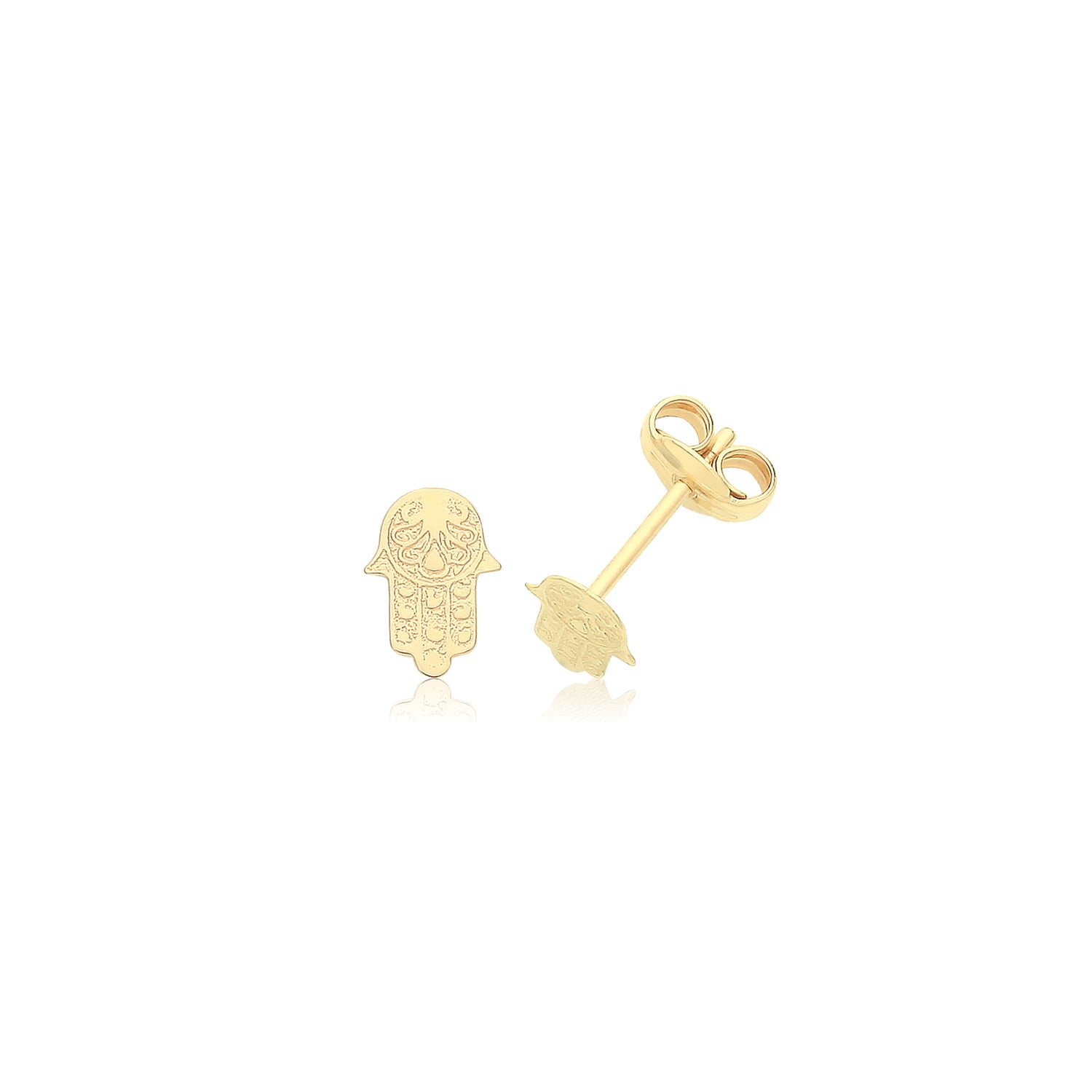 9CT YEL GOLD HAMSA STUDS