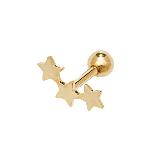 9CT YEL GOLD CONSTELLATION CARTILAGE 6MM POST STUD