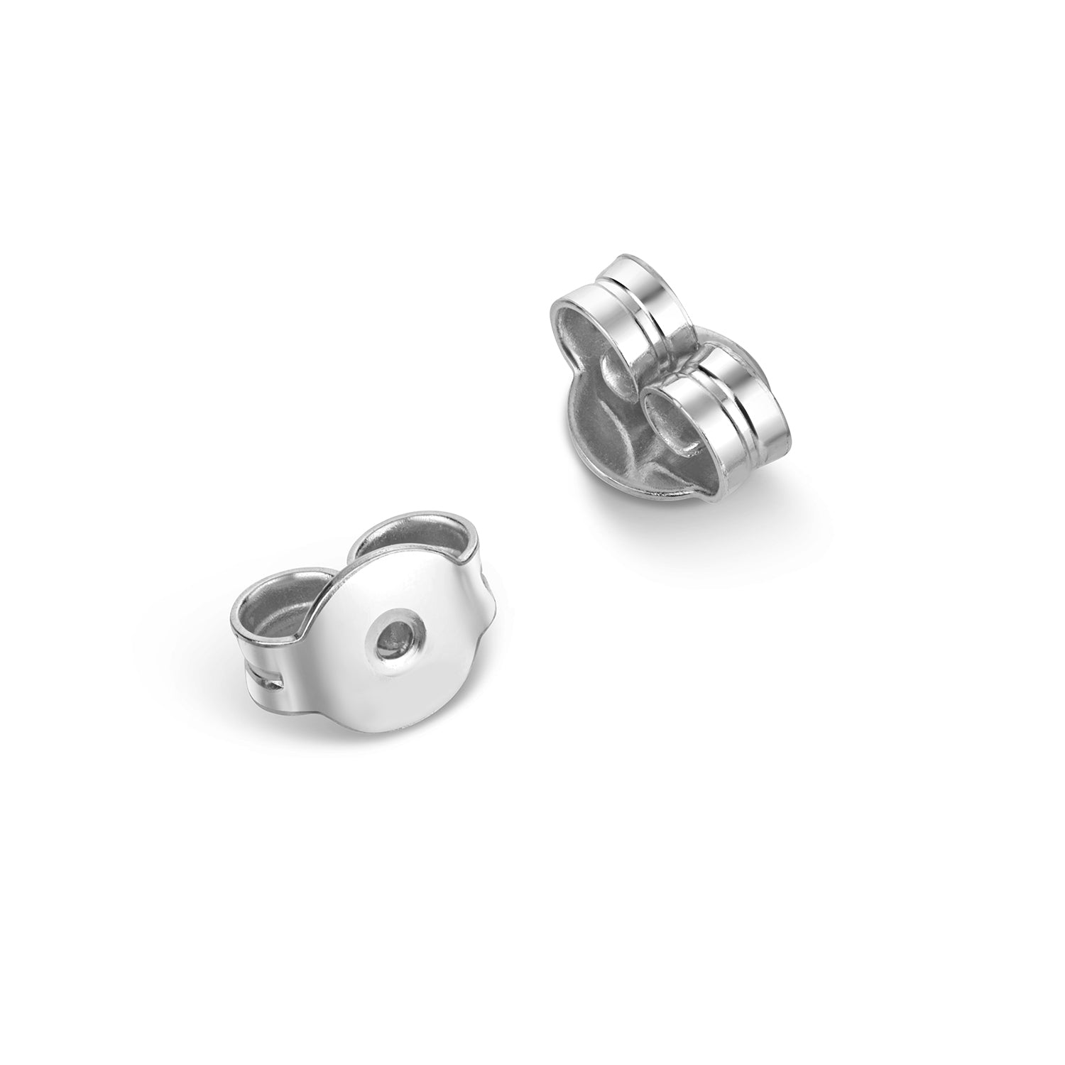 18CT WHITE GOLD 5MM SCROLLS