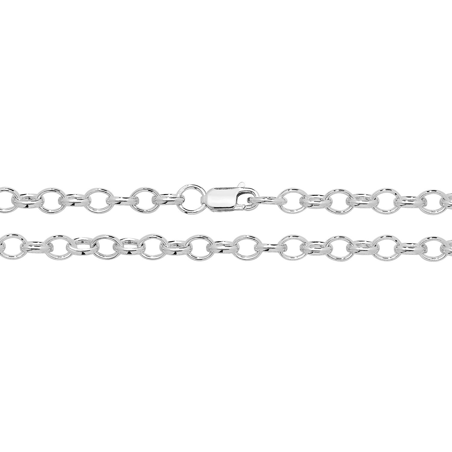 SILVER OVAL BELCHER CHAIN