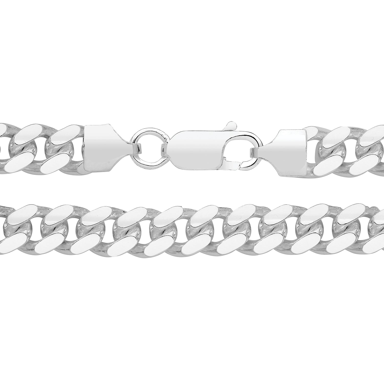 SILVER CURB CUBAN CHAIN