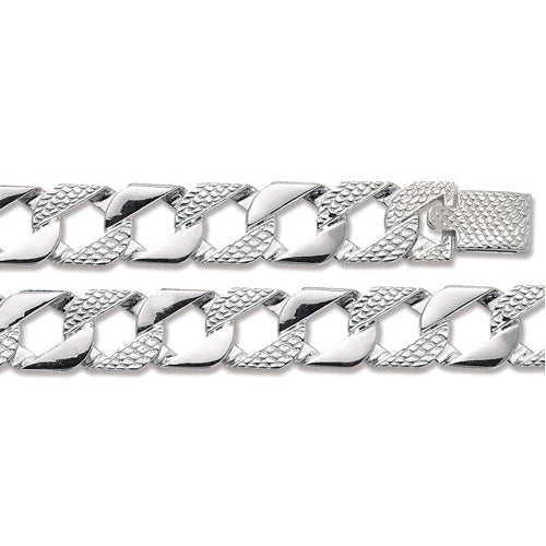 SILVER GENTS CAST BRACELET