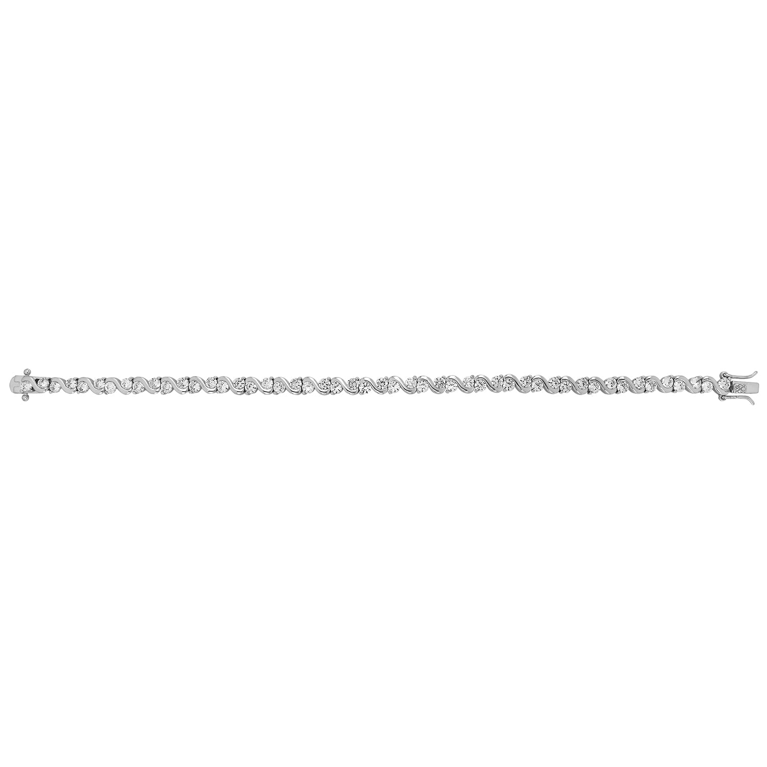 SILVER CZ WAVE BRACELET