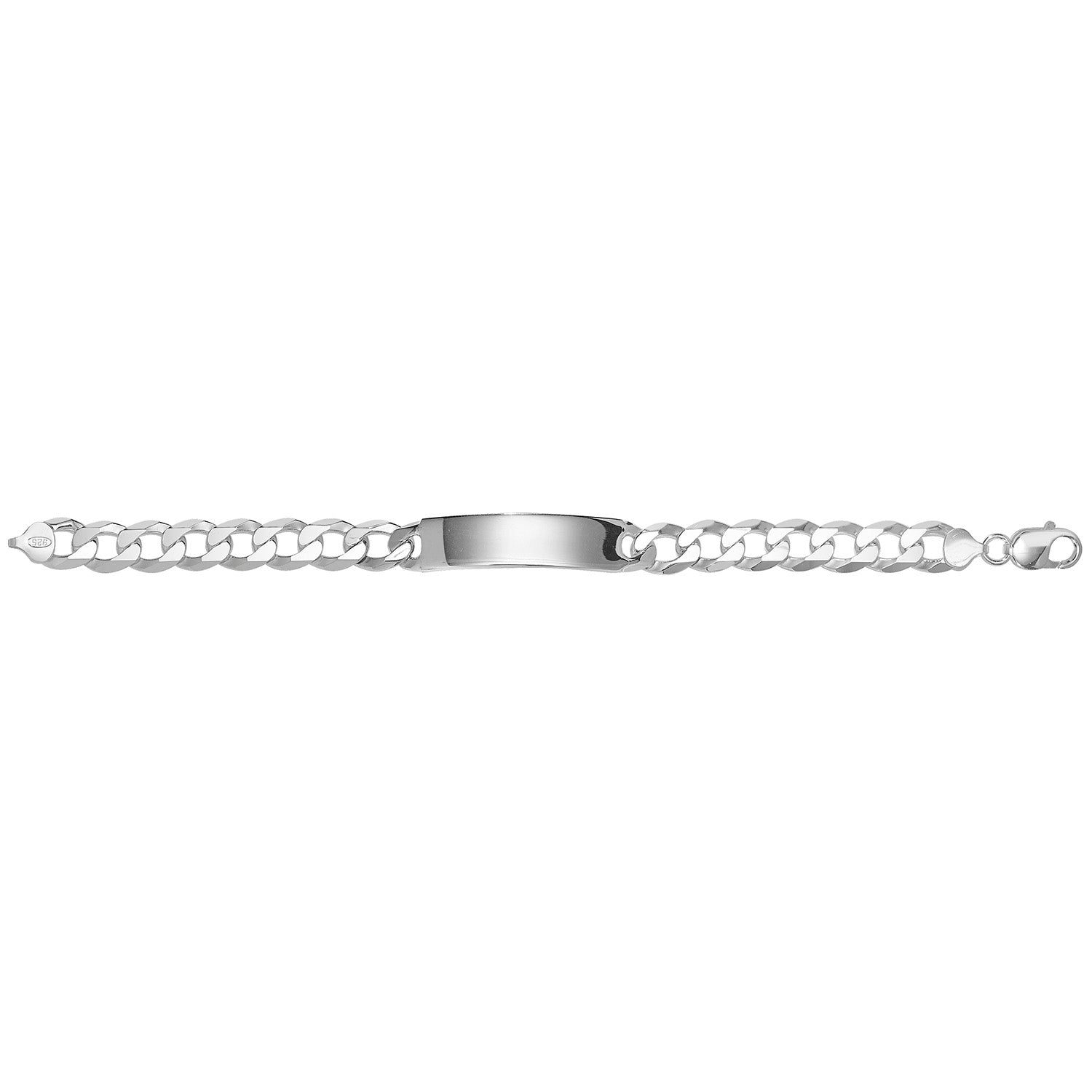 SILVER GENTS' CURB ID BRACELET