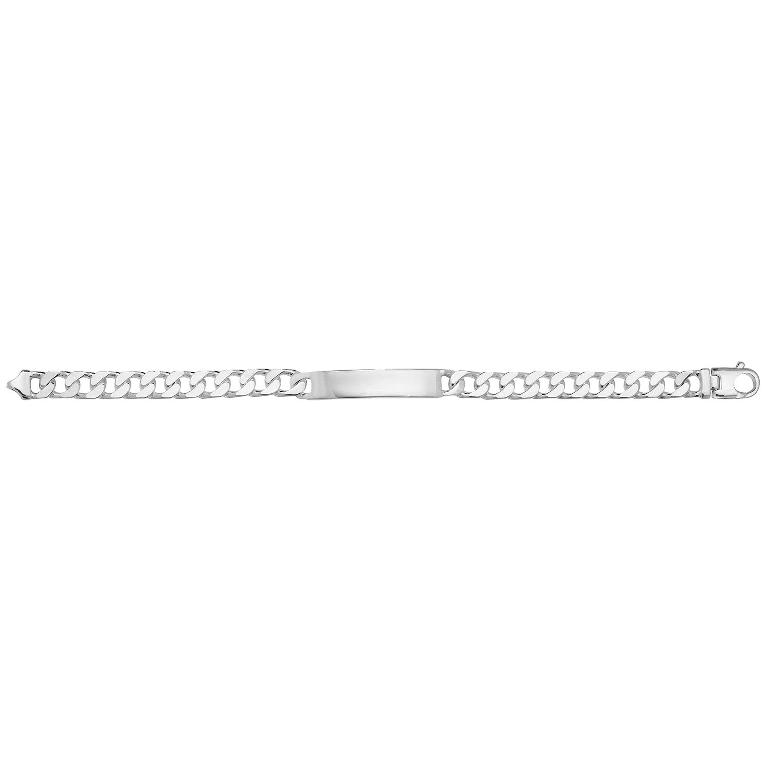 SILVER GENTS' CURB ID BRACELET