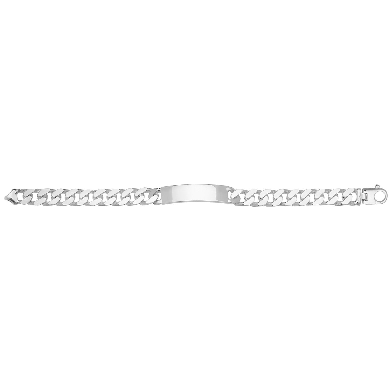 SILVER GENTS' CURB ID BRACELET