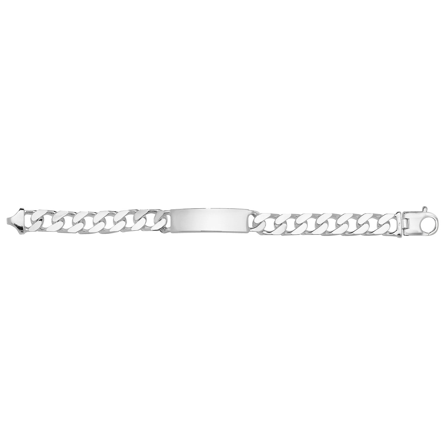 SILVER GENTS' CURB ID BRACELET