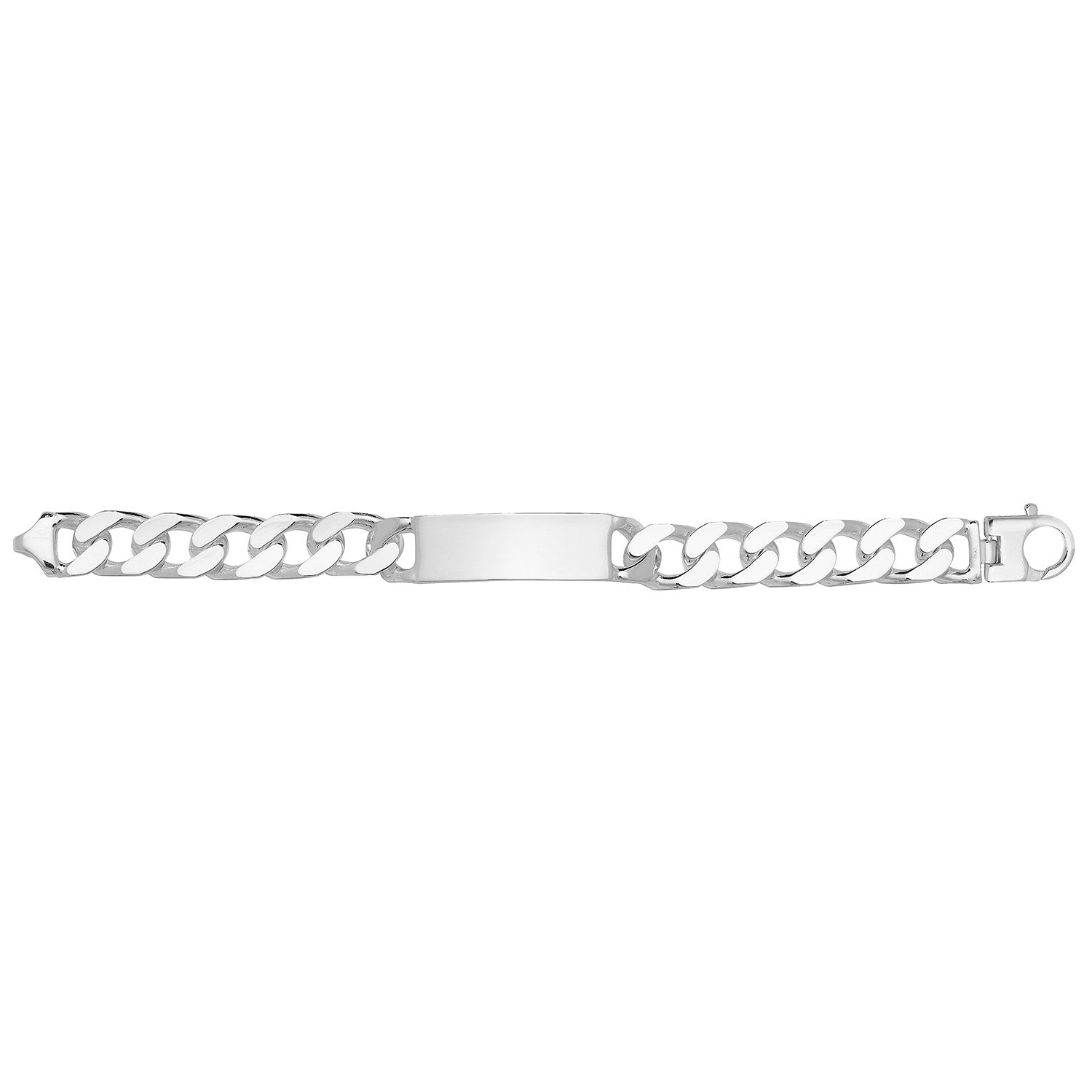 SILVER GENTS' CURB ID BRACELET