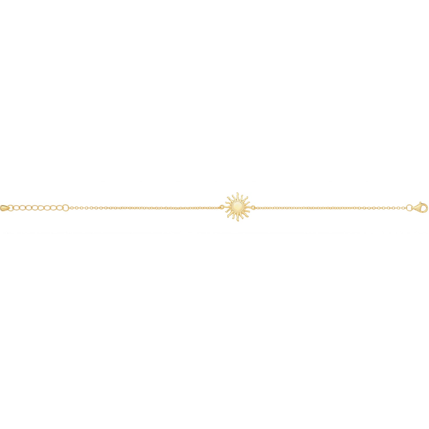 SILVER YELLOW GOLD PLATED SUN BRACELET