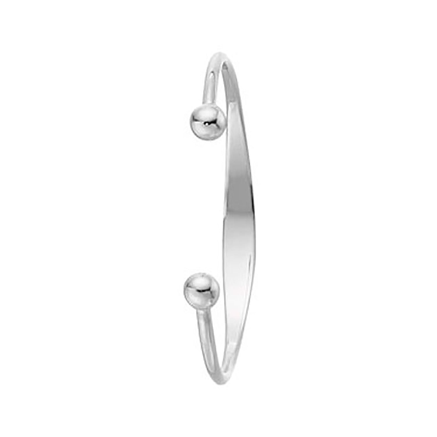 SILVER BABIES' TORC ID BANGLE