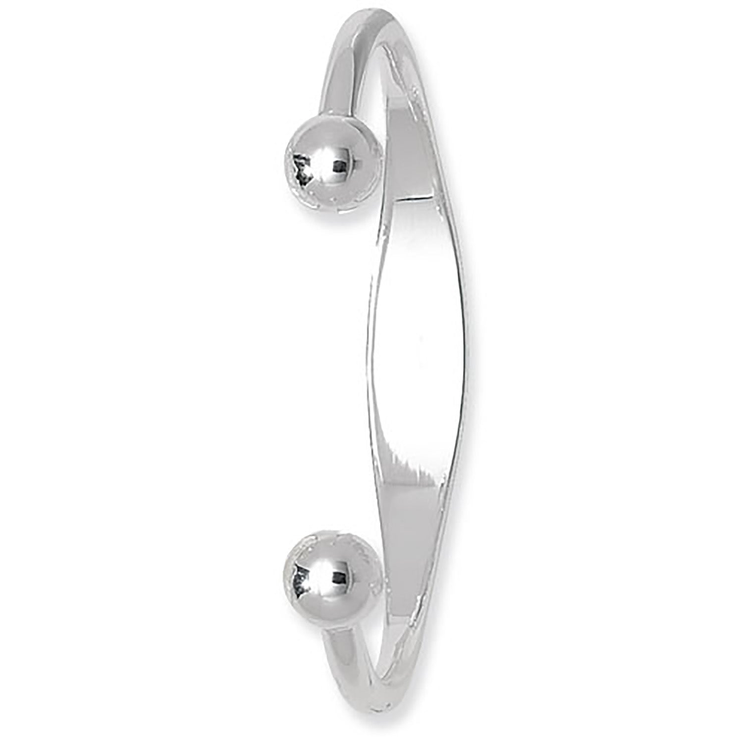 SILVER TORC ID BANGLE