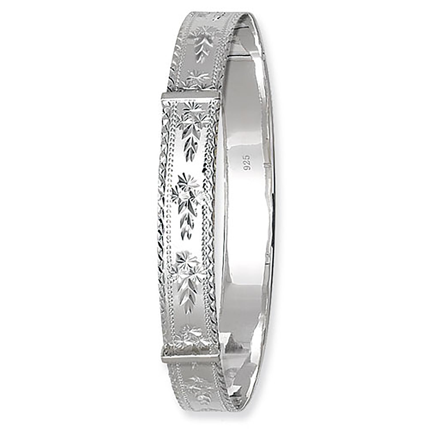 SILVER DIAMOND CUT EXPANDABLE BANGLE