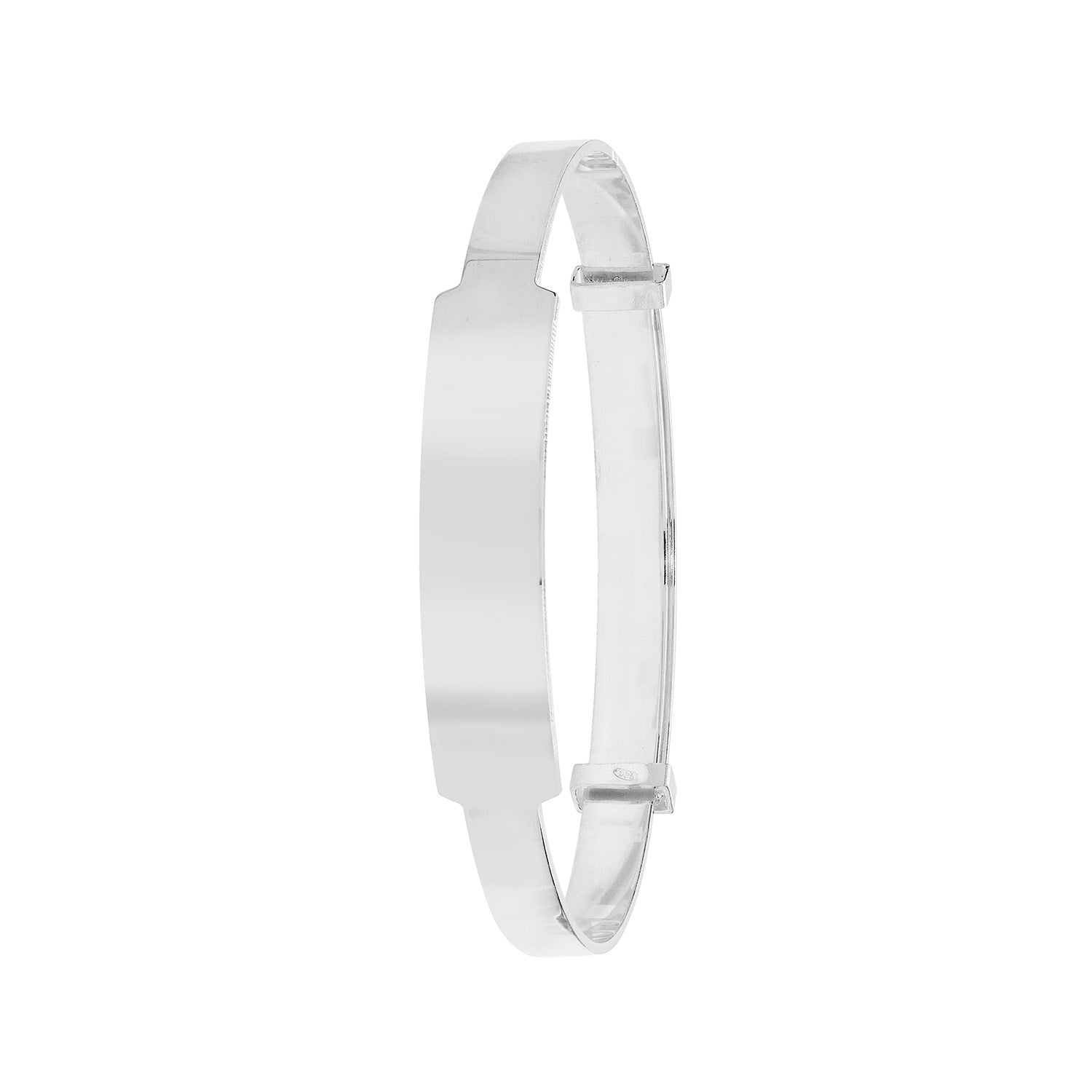 SILVER BABIES' PLAIN EXPANDABLE ID BANGLE