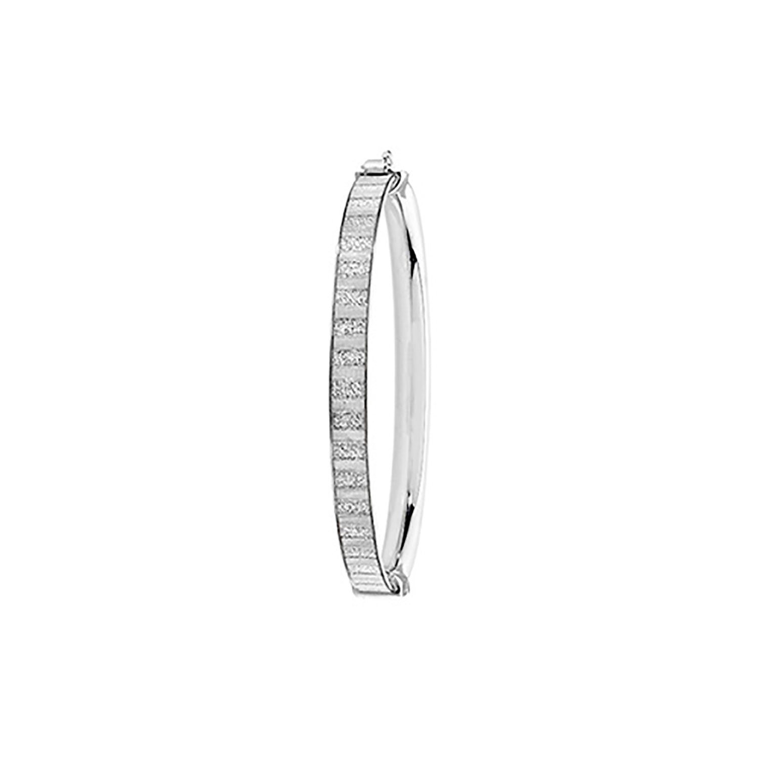 SILVER BABIES' MOONDUST HINGED BANGLE