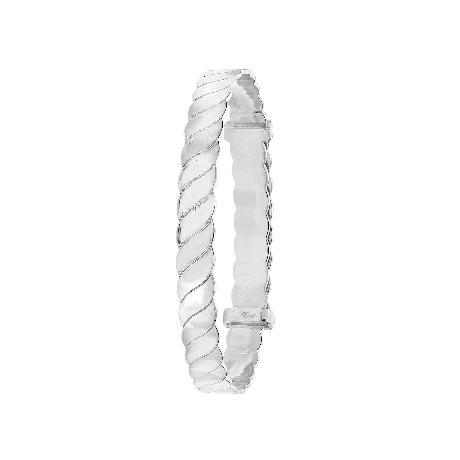 SILVER BABIES' TWISTED EXPANDABLE BANGLE