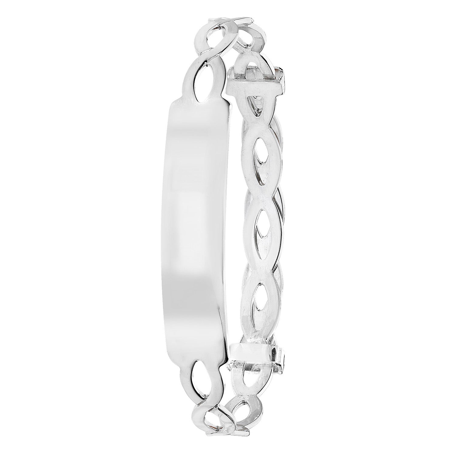 SILVER CROSSOVER EXPANDABLE ID BANGLE