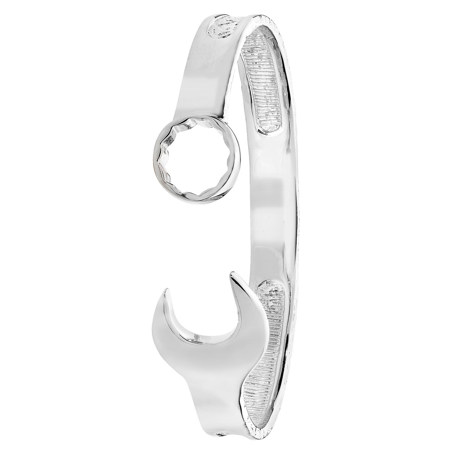 SILVER CZ SPANNER BANGLE