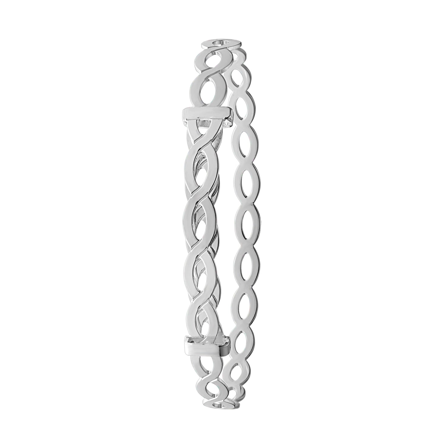 SILVER CROSSOVER EXPANDABLE BANGLE