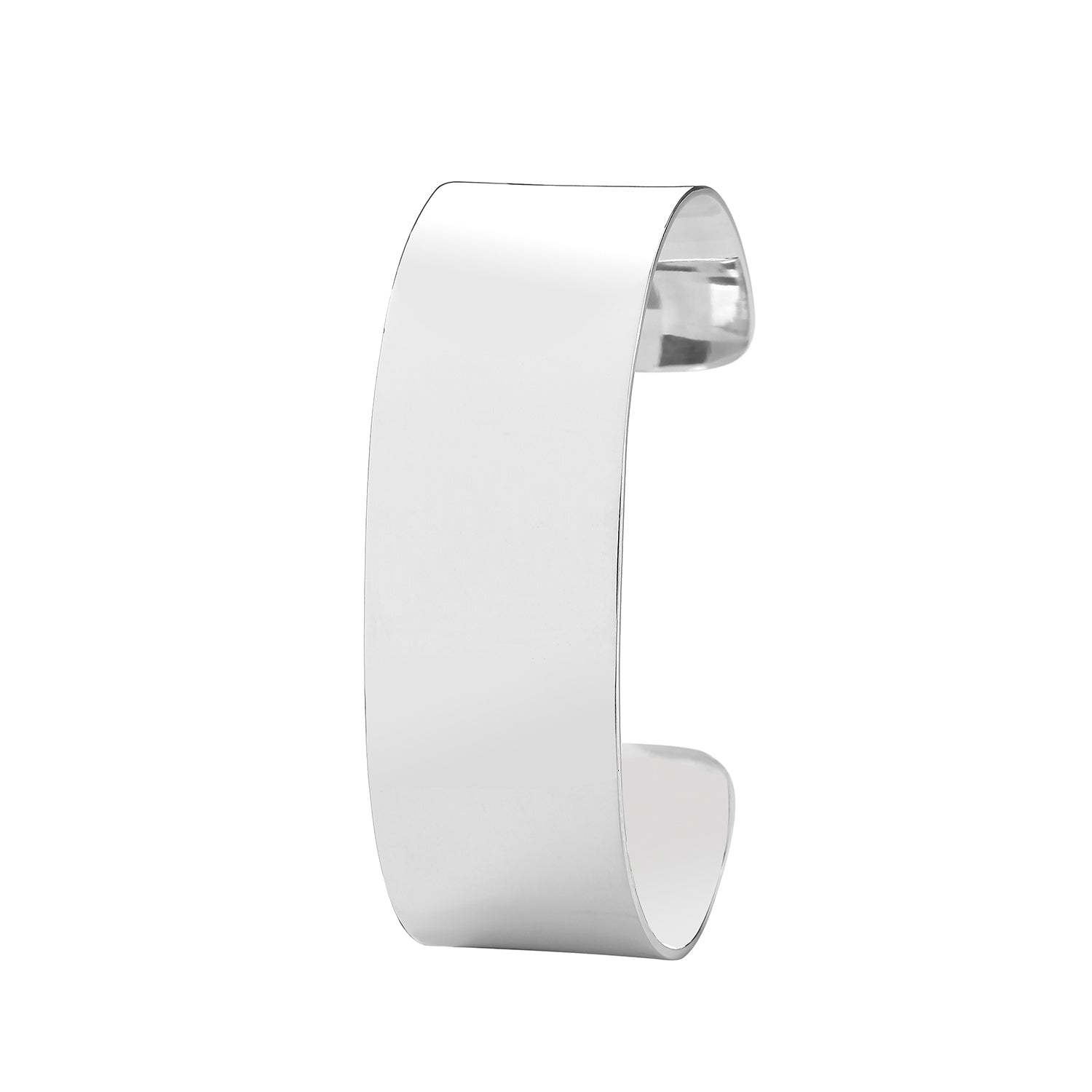 SILVER WIDE CUFF BANGLE